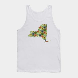 New York State Map Board Games Tank Top